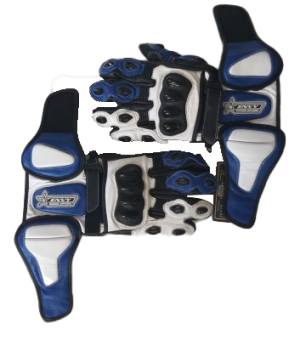 White/Blue/Black Gloves